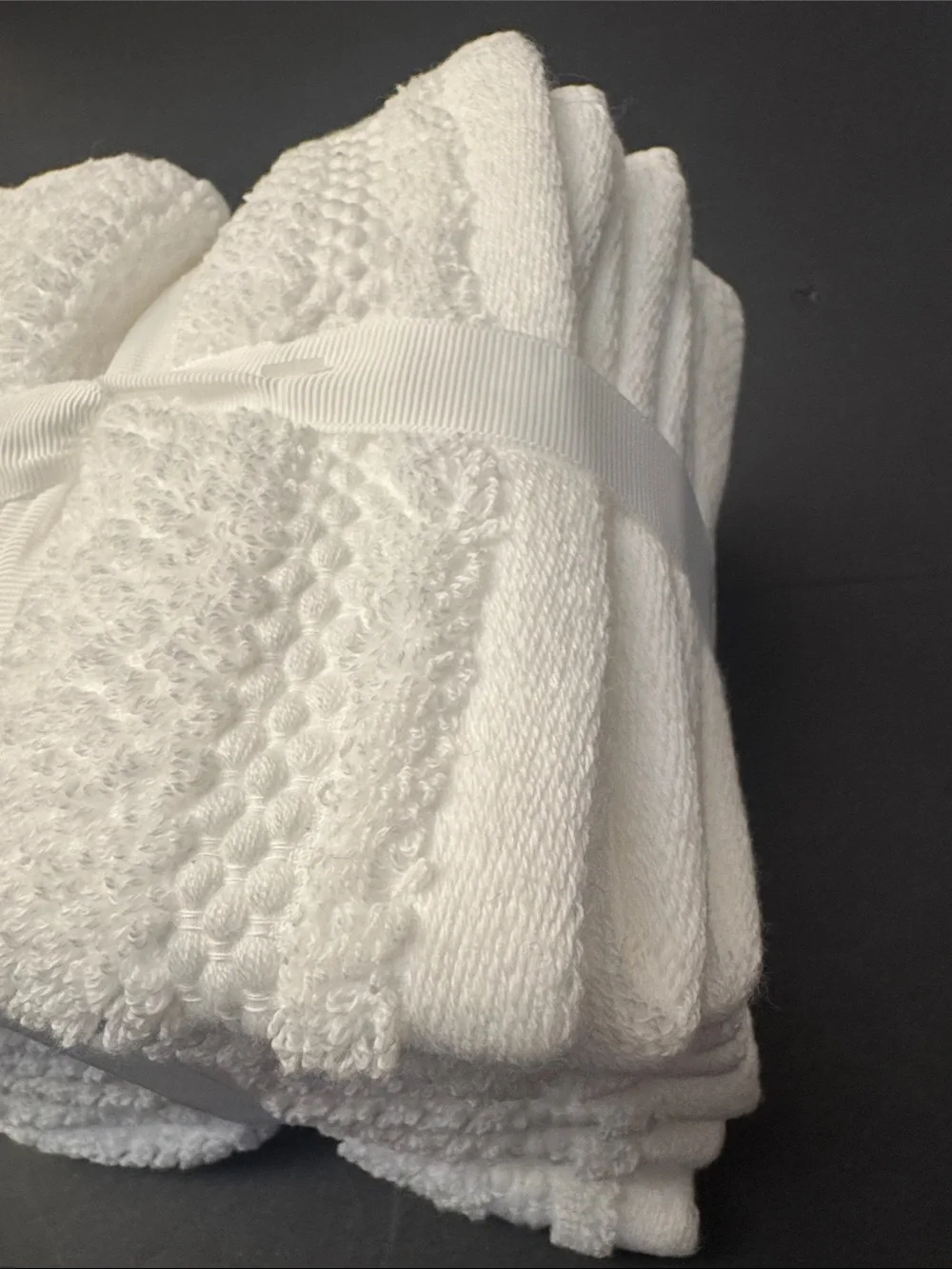 8pc TRULY LOU 💯% Cotton Washcloth Towel Set - White
